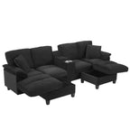 Sofá seccional de 116.9", forma de U moderna