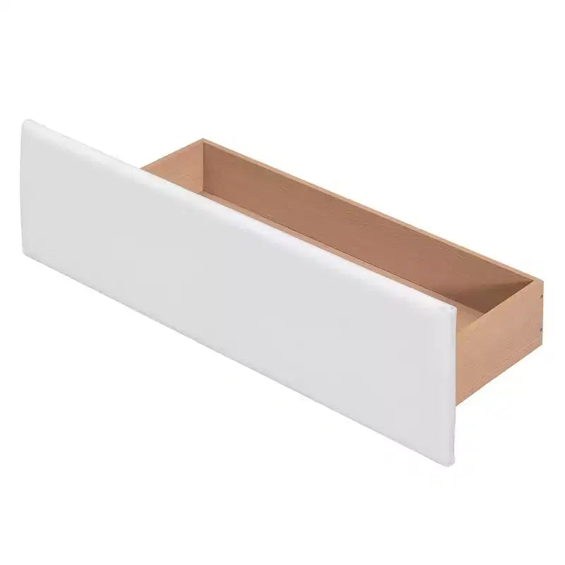 Cama plataforma tapizada Queen Size con cabecero clásico y 4 cajones